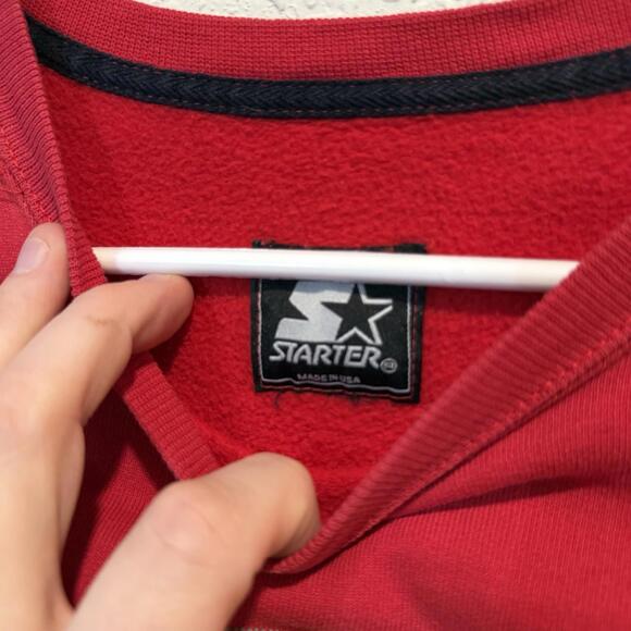 Vintage 90s Kansas City Chiefs Starter Football Sweatshirt Embroidered Sz Medium - Picture 7 of 7